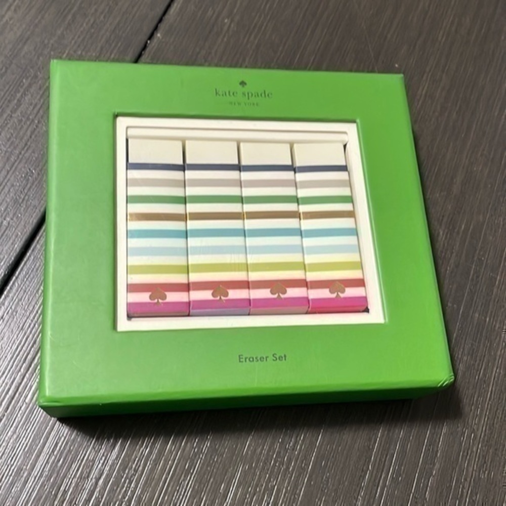 Kate Spade Eraser Set NWT